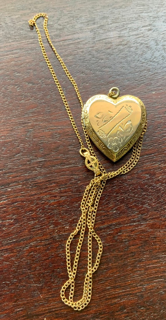 Sterling Victorian locket with gold filled chain