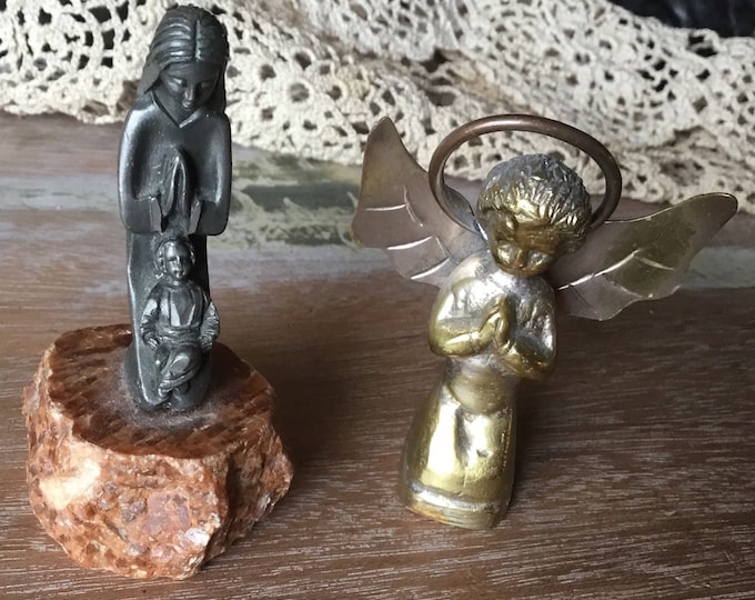 Virgin Mary of Fatima Miniature Statue, Adhesive Car Dashboard Statue