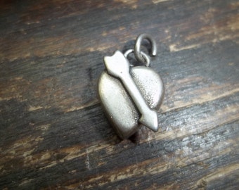 1950's Sterling Silver Puffy Heart and Arrow