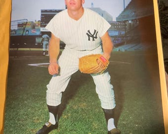 Mickey Mantle 1964-66 Rawlings Premium photo  no undershirt (8x10) Excellent