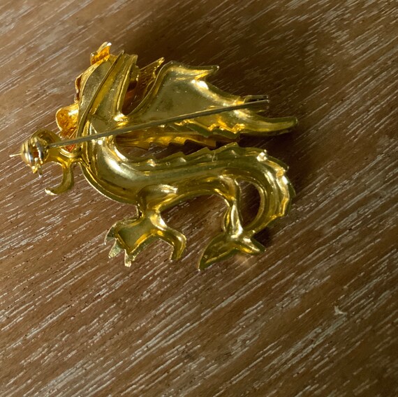 Damascene 3D dragon brooch - image 4