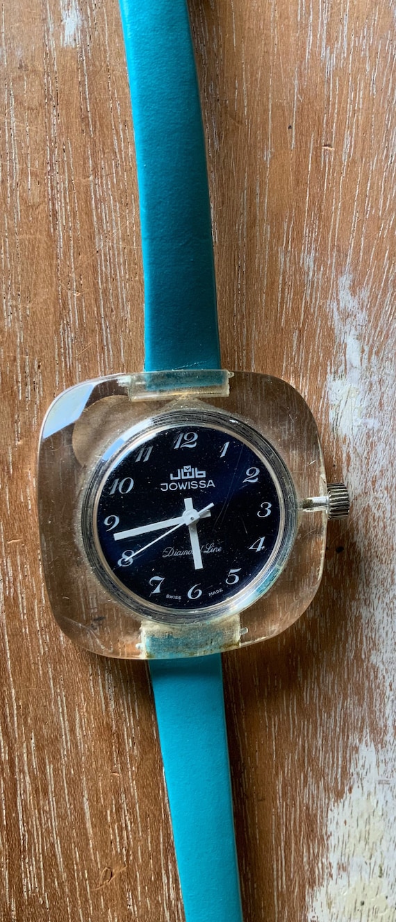 Rare 1970’s Jowissa lucite watch/Swiss made