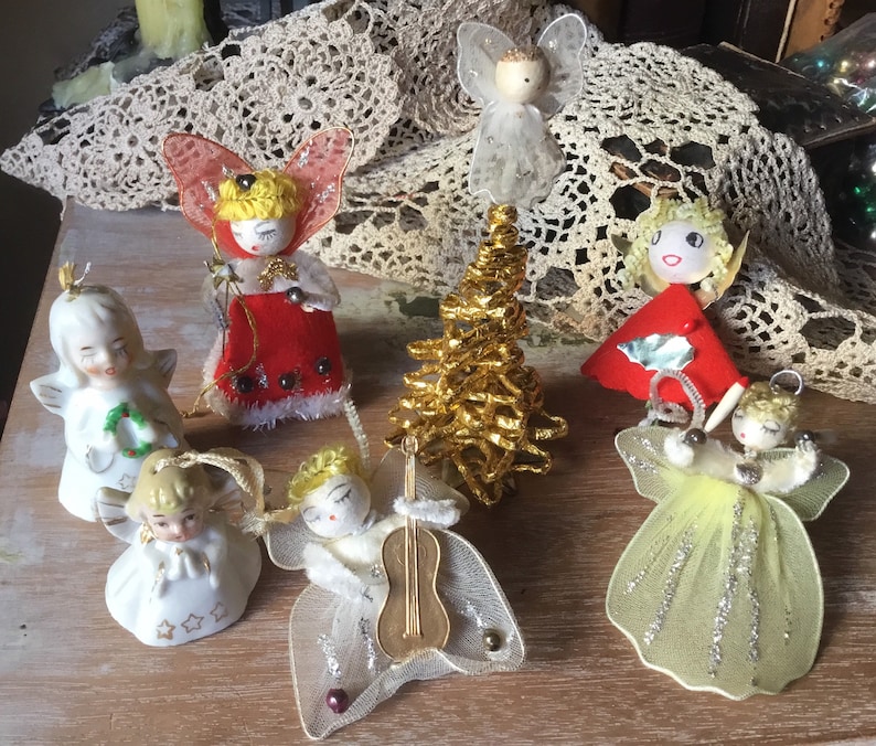 7 vintage collectible Angel decorations