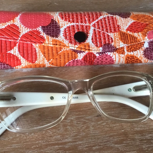 Vintage Guess eyeglasses and case