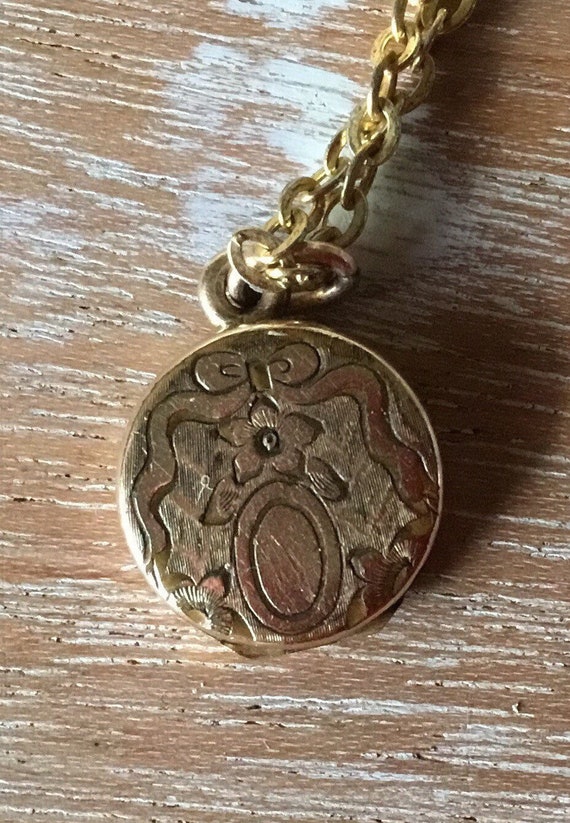Victorian gold filled locket and chain - image 1