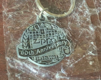 ZIPPO 60th Anniversary 1932-1992 pewter Keychain