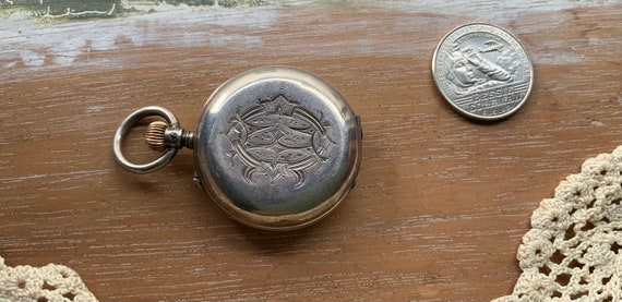 Sterling silver Manchester English pocket watch - image 3