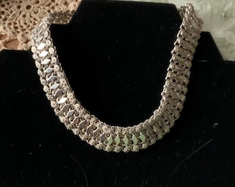 Hencho En Mexico vintage Sterling Silver choker necklace