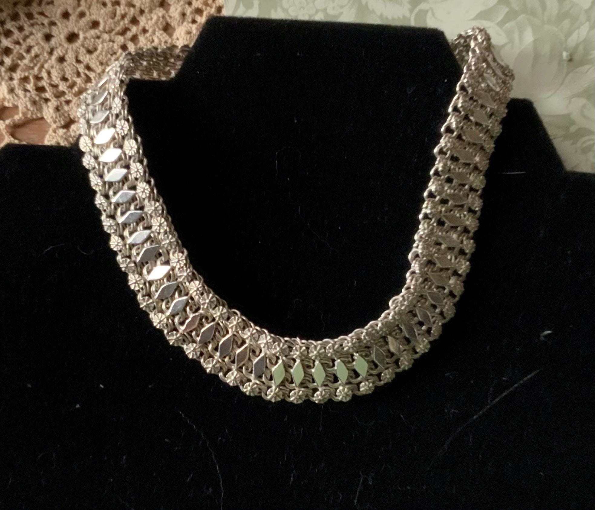 Vintage Mexico Sterling Silver Necklace - Etsy
