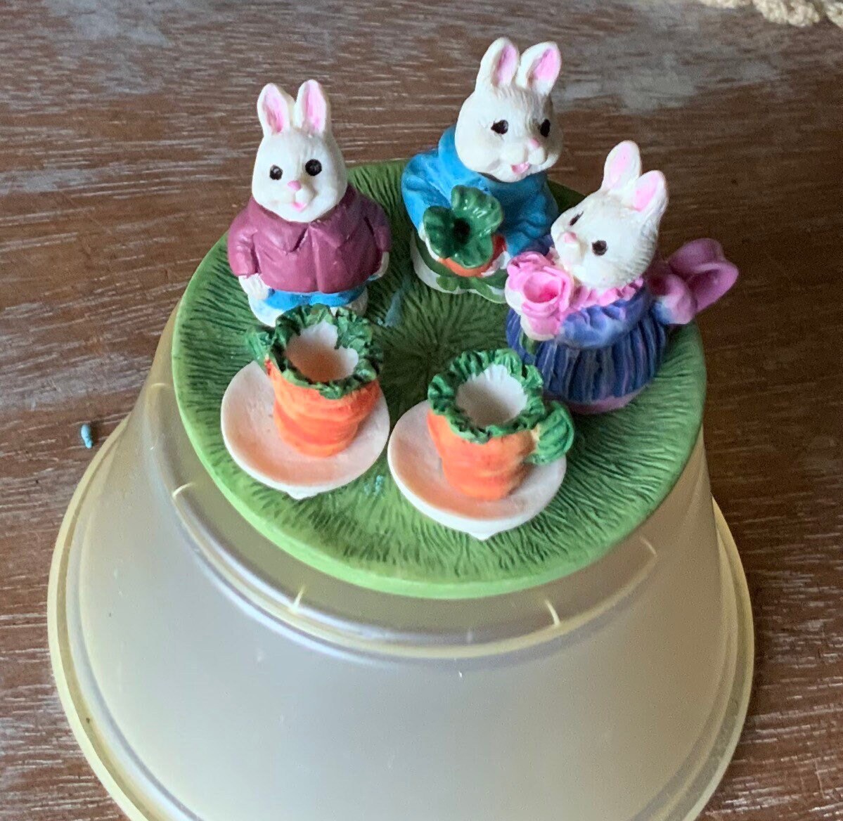 Vintage Miniature Bunny Tea Set