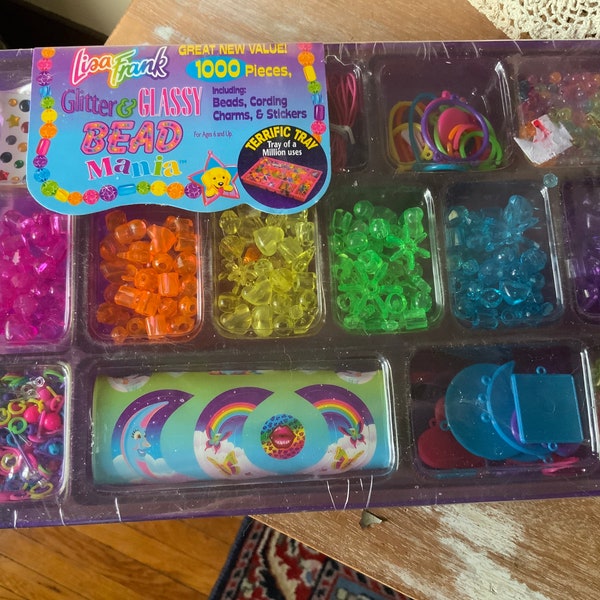 Unopened Lisa Frank glitter and classy Bead Mania