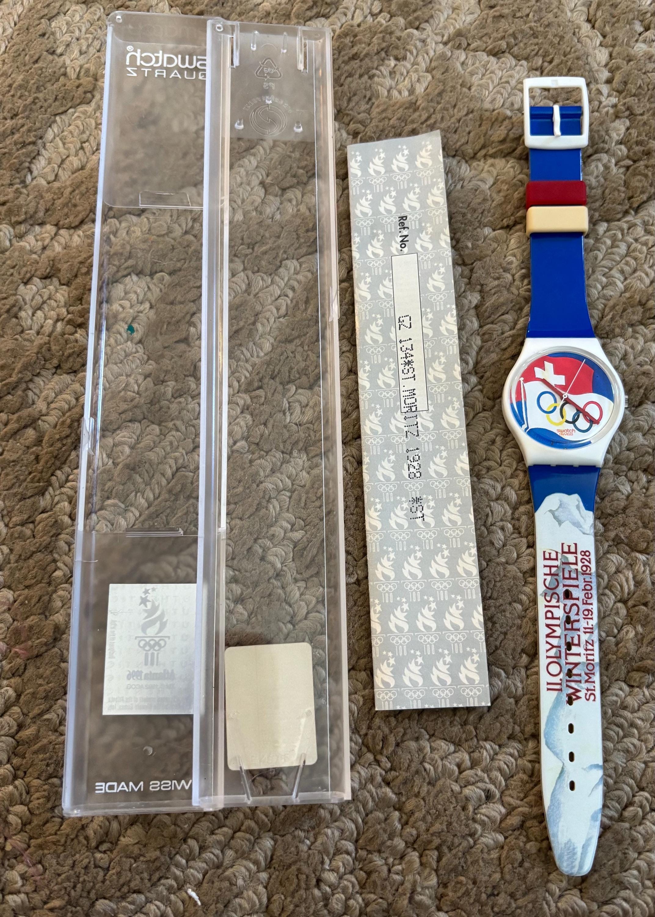 Swatch Watch - GZ134 - ST.MORITZ 1928 Swatch St.Moritz 1928 (1994) - Gent - GZ134 - VINTAGE - YouTube main image 3