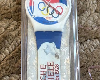 1994 Swatch watch GZ134 St. Moritz 1928 standard GENT Winter Olympic Games