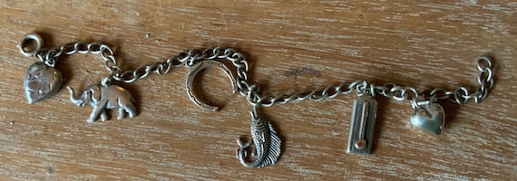 Sterling silver charm bracelet - image 1