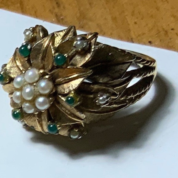 Large Authentic Vintage Panetta Cocktail Statement Designer Ring