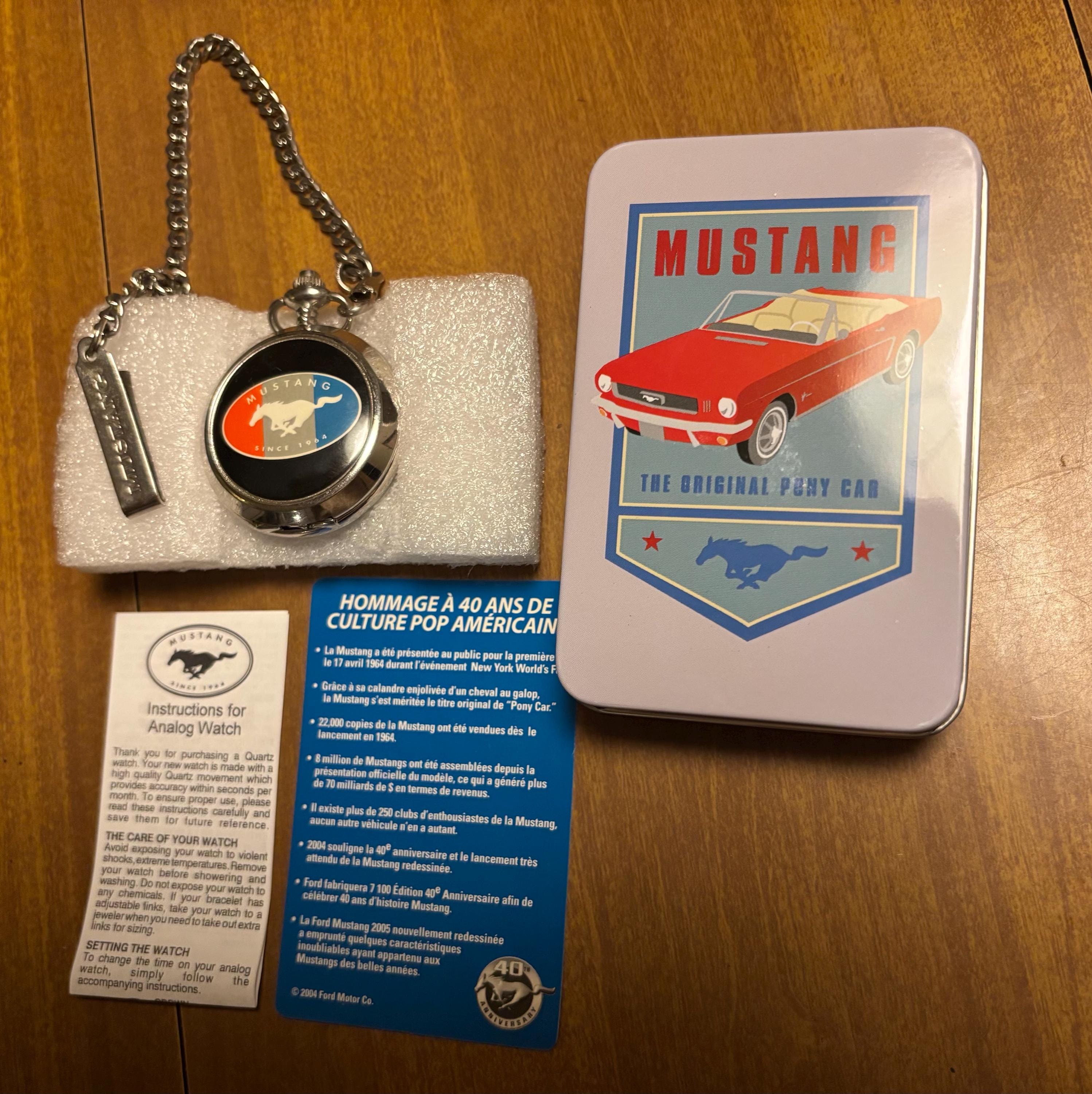 Ford Mustang 40th Anniversary Pocket Watch Collectors Edition Working 2909.3 NEW Vtg. 40th Anniversary 2004 Ford Mustang | Mercari main image 2