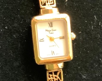 vintage Main Line Time gemstone dainty watch sterling silver