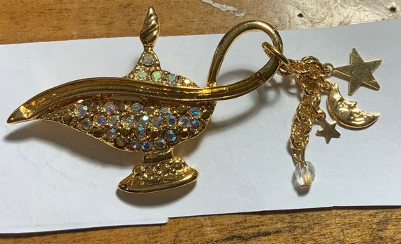 Vintage Kirks Folly Aladdin Lamp Brooch - image 5