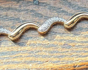 Vermeil over Sterling silver bracelet/safety catch stamped