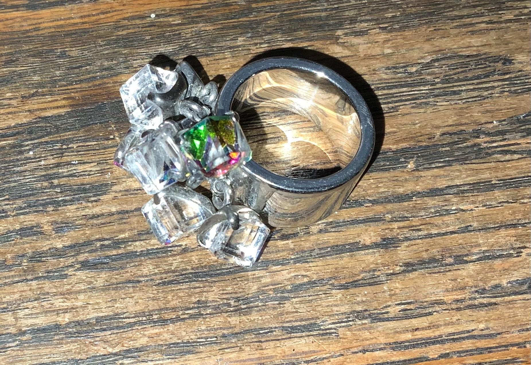 Swatch Bijoux Ladies' Stainless Steel Ring Size L Love