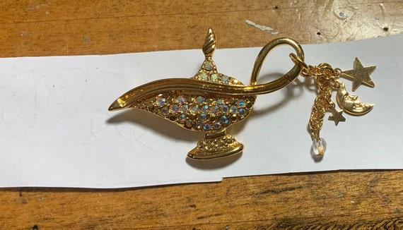 Vintage Kirks Folly Aladdin Lamp Brooch - image 4