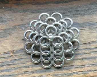 Rare  Vintage Denmark HOJ 800 silver modern brooch Pin Hermann Ole Jacobsen