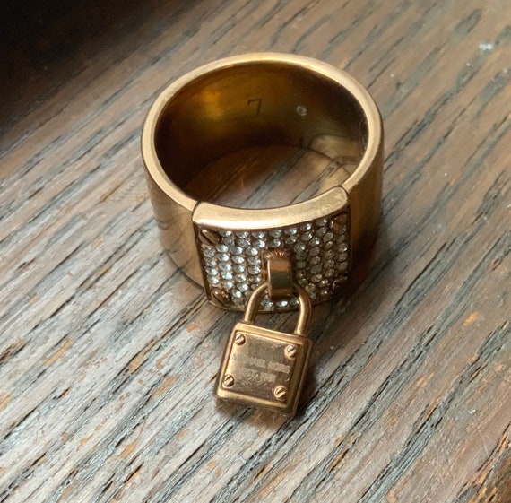 Michael Kors Gold-Tone Belt Ring- Adorable