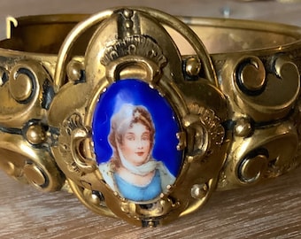 Edwardian porcelain face bangle