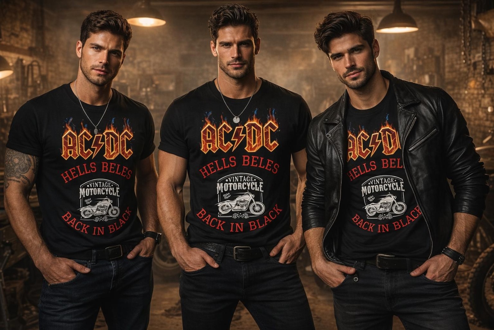 AC/DC T-shirt | Vintage Motorcycle Tee - Etsy