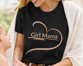Girl Mama Shirt Minimal Heart Mom Tee Girl Mom Gift Mothers Day Shirt Mama Of Girls Shirt Cute Mama Shirt Trendy Mom Tee