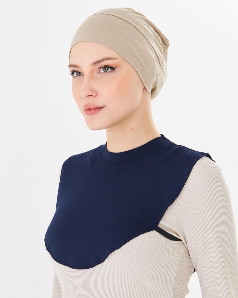 Modesty Coverings Modest Neck Cover Hijab Jersey Collar Dickey, Chest Coverage Undercap ...
