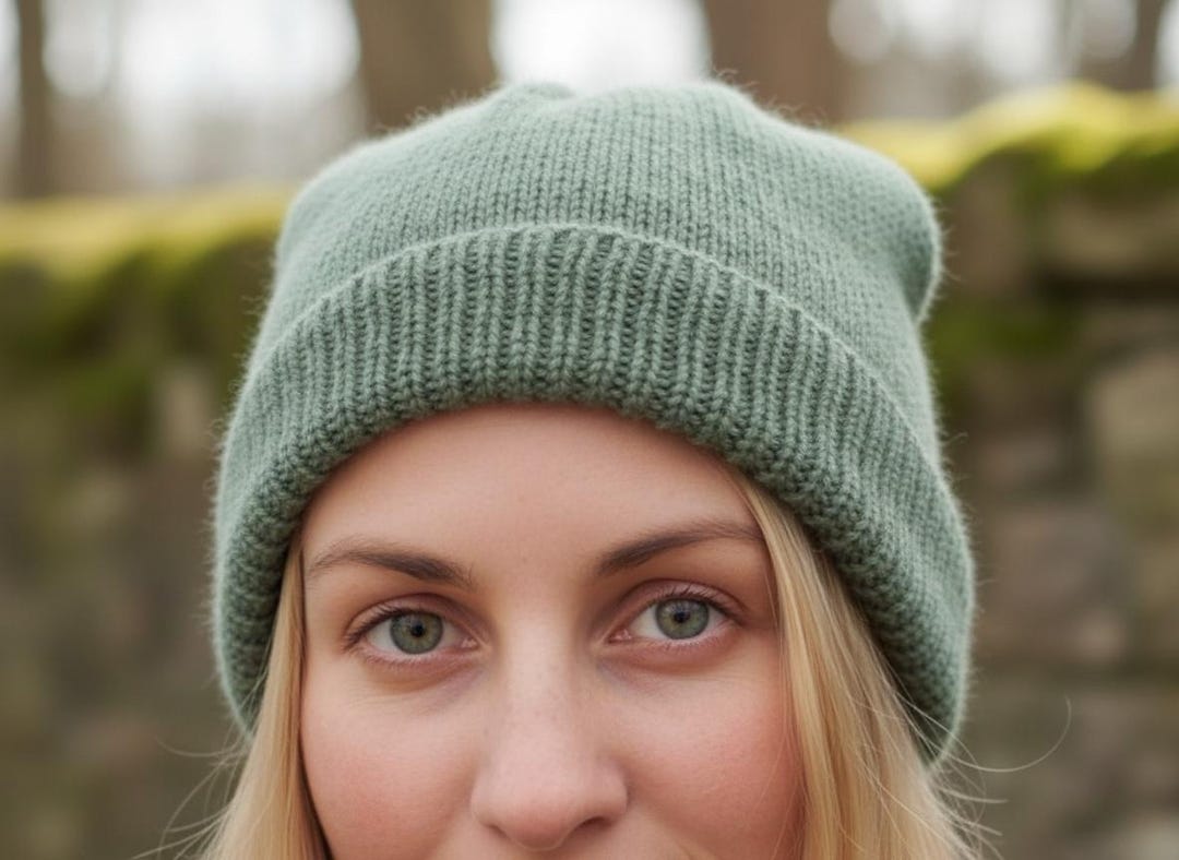 Festuca Hat Knitting Pattern – Classic Ribbed Beanie With Folded Brim ...
