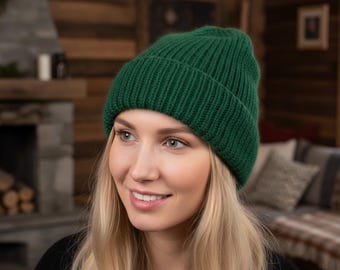 Patrón de gorro de punto acanalado fácil para invierno en PDF