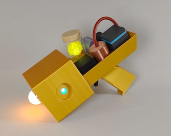 Evil Morty Portal Gun with Integrated Projector & Sound Effects | High-Fidelity R and M Prop | 5-Way Audio Toggle | Cinematic Cosplay