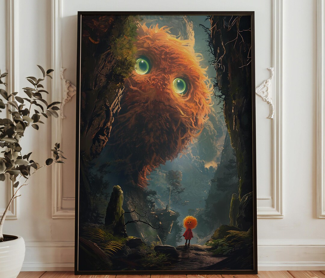 Whimsical Forest Monster Wall Art - Magical Fantasy Creature Print ...