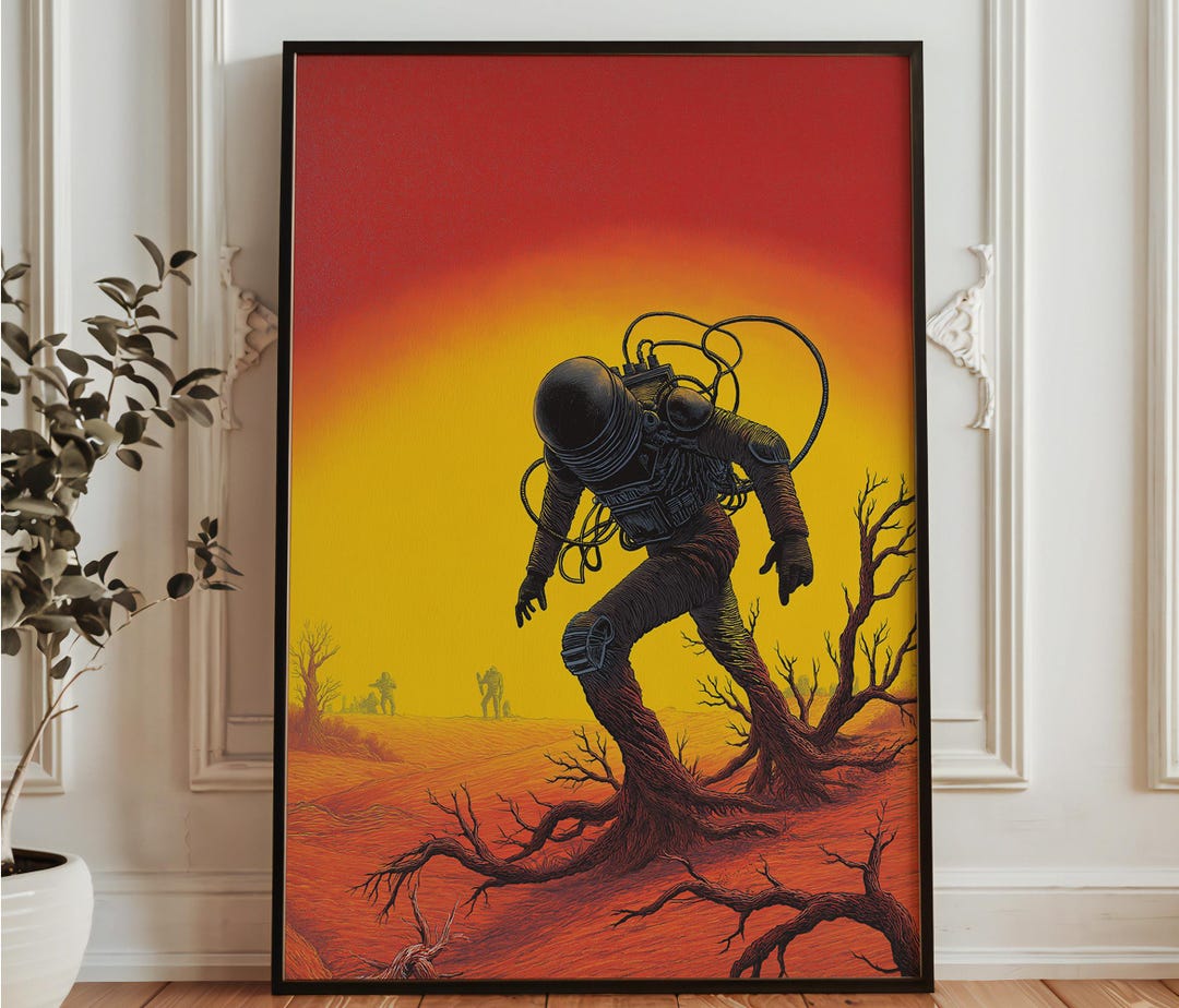Mutant Astronaut Wall Art - Retro Sci Fi Poster - Space Explorer ...