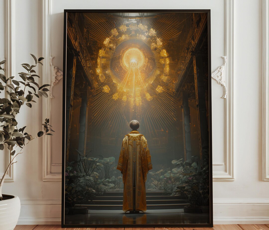 Afrofuturist Sacred Light Art Print - Sci Fi Spiritual Wall Art ...