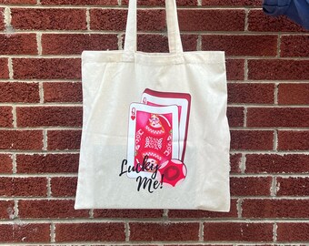 Queen of Hearts Canvas Tote Bag | Lucky Me! Casino Style