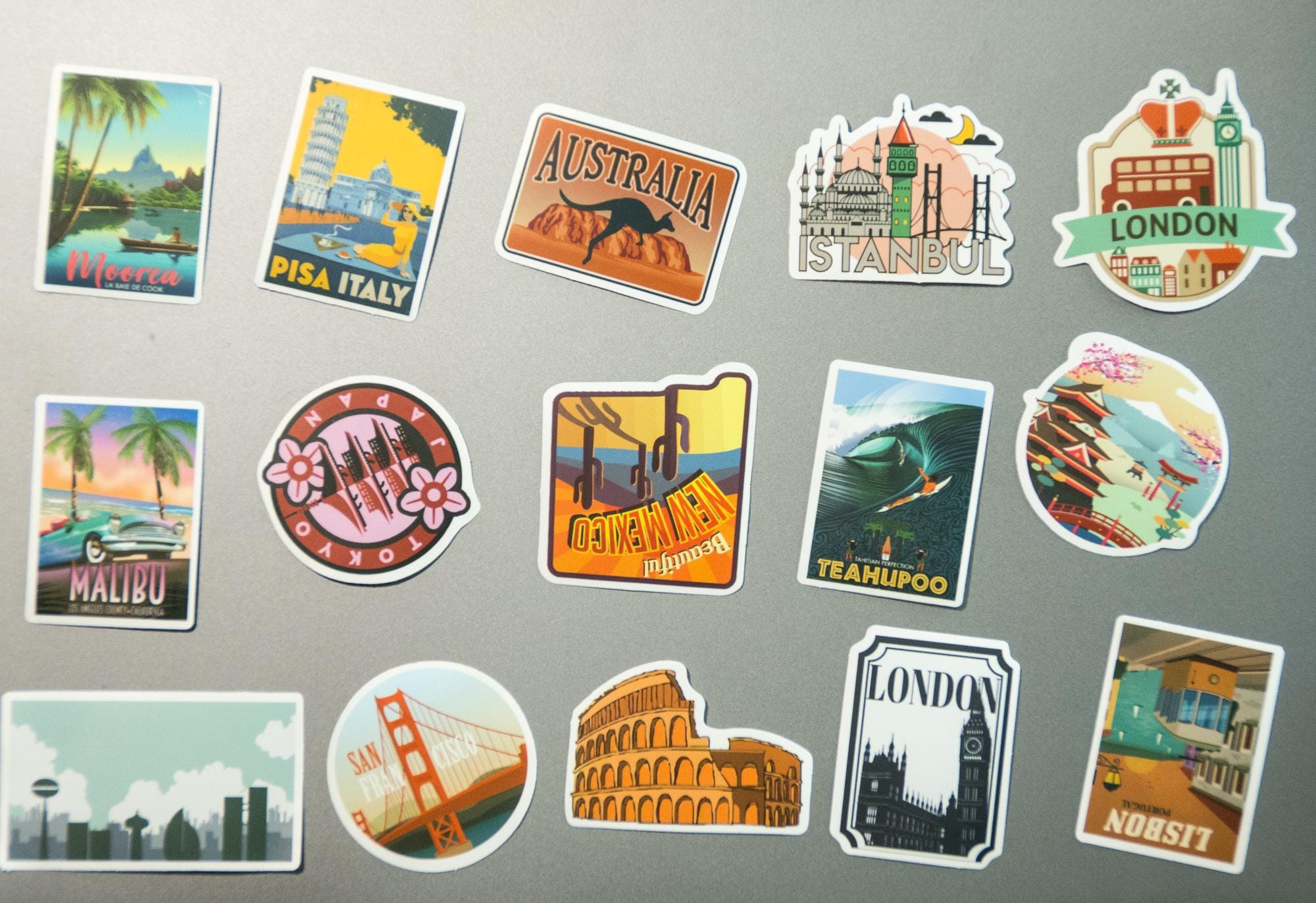 50pcs Travel Stickers Vintage Travel Sticker Pack City Stickers World ...