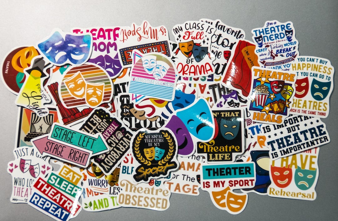 50pcs Theatre Stickers Drama Club Stickers Musical Theatre Stickers ...