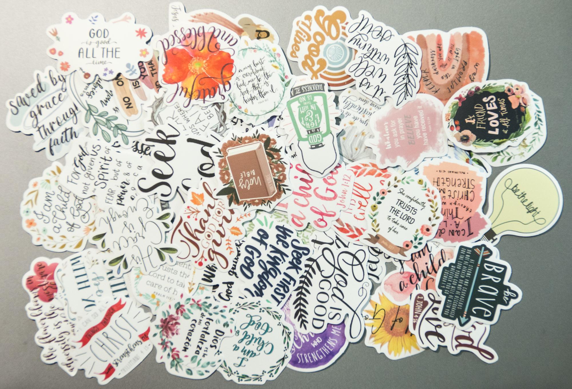 50pcs Christian Stickers Bible Verse Stickers Faith Stickers Religious ...