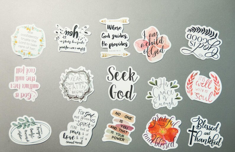 50pcs Christian Stickers Bible Verse Stickers Faith Stickers Religious ...