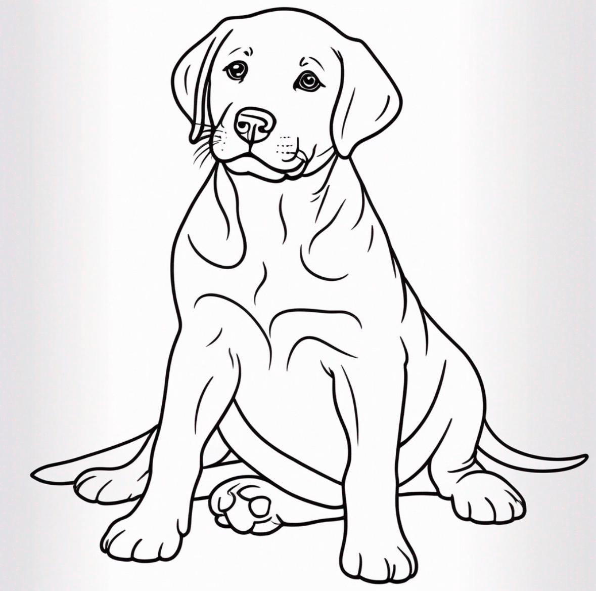 Printable Dog Lab Labrador Retriever Coloring Pages - 25 Printable Dog Coloring Sheets ...