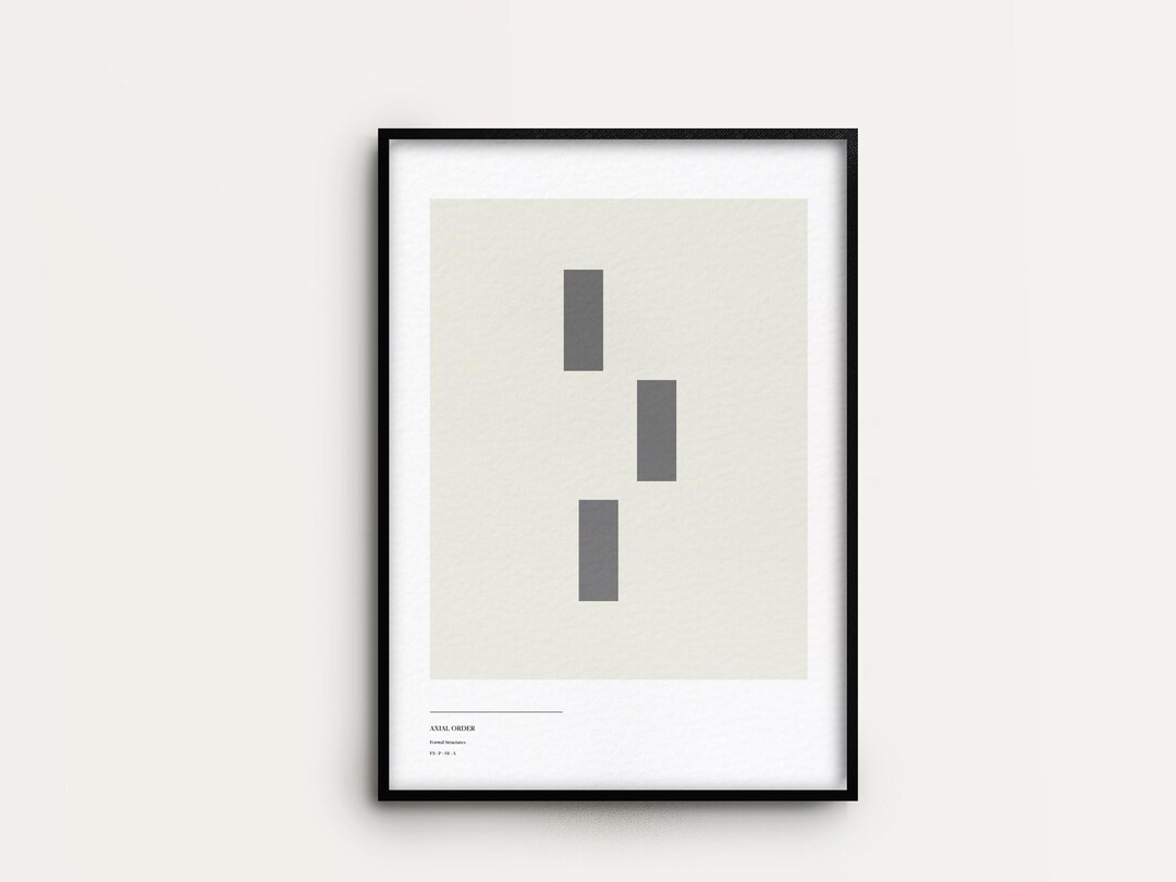 Axial Order Poster, Vertical Alignment Print, Directional Composition ...