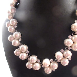 Ann Taylor Faux Pearl rhinestone Statement Necklace