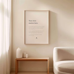 Your Story Matters Here Print | Therapy Office Wall Art imagen 5