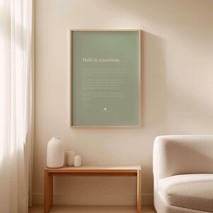 Held In Transition Print | Quote Wall Art | New Chapter Gift bild 5