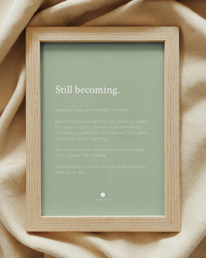 Still Becoming Print | Quote Wall Art | Meaningful Grad Gift image 6