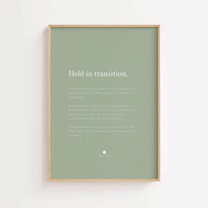 Held In Transition Print | Quote Wall Art | New Chapter Gift bild 2