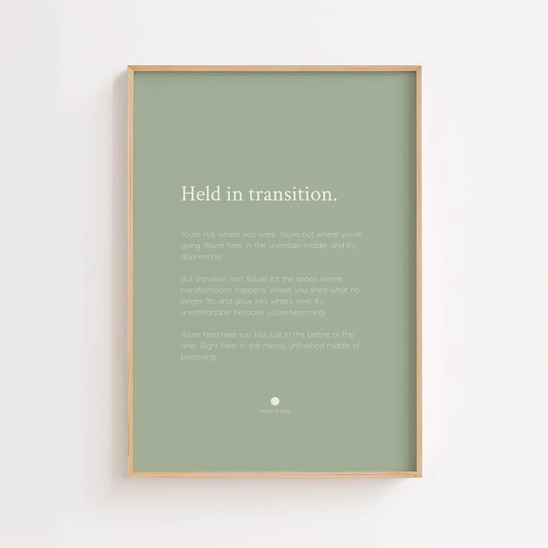 Held In Transition Print | Quote Wall Art | New Chapter Gift bild 2
